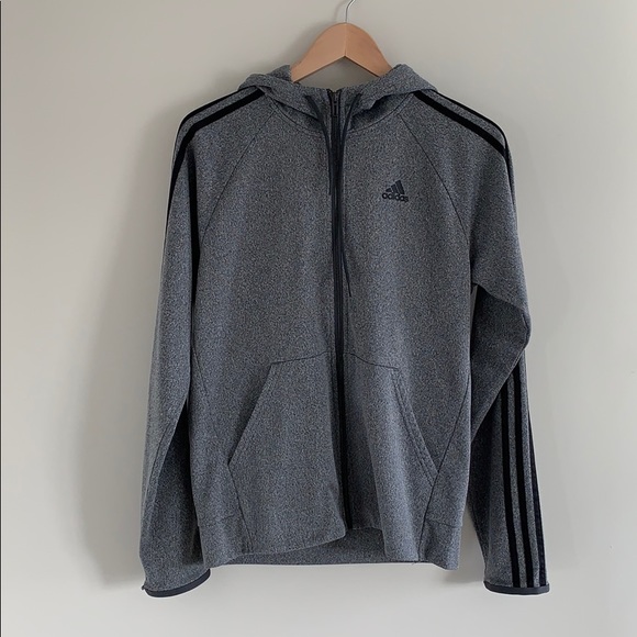 Adidas Grey Zip up Hoodie. - Picture 6 of 8